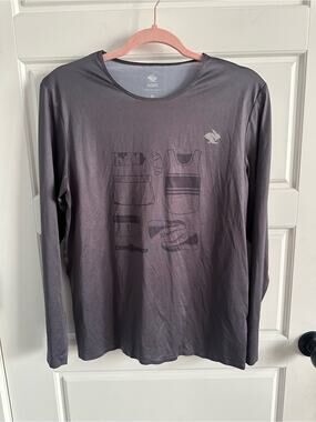 Rabbit Tempo Running Small Performance Long Sleeve Graphic Active Shirt